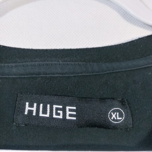 HUGE CLOTHING VNSHD Black Palm Leaf Print Short Sleeve Tee Size XL - Picture 4 of 6